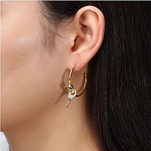 LoveMatch* Tennis Hoop Playtime Earrings Gold
