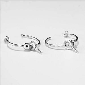 LoveMatch* Tennis Hoop Playtime Earrings Silver