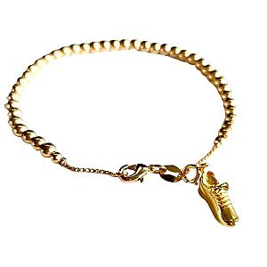 LoveMatch*Tennis Shoe Petite Gold Ball Bracelet