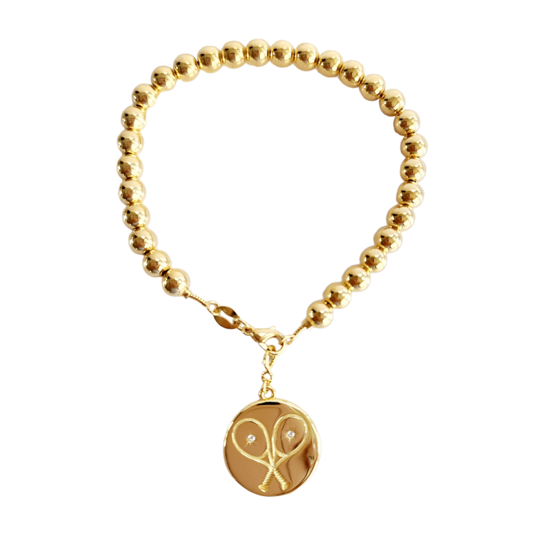 LoveMatch* Tennis Love Grande Gold Ball Bracelet