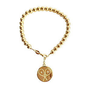 LoveMatch* Tennis Love Grande Gold Ball Bracelet