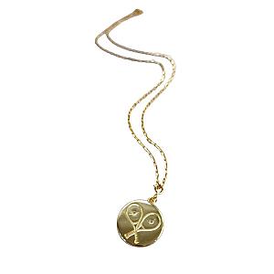 LoveMatch* Tennis Heart Pendant Necklace Gold