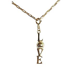 LoveMatch* Tennis LOVE Pendant Necklace Gold