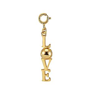 LoveMatch* Tennis LOVE Pendant Necklace Gold