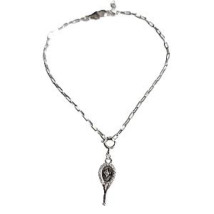 LoveMatch Tennis Racquet Charm Bracelet Silver