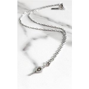 LoveMatch Tennis Racquet Pendant Necklace Silver