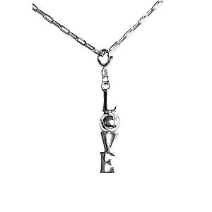 LoveMatch* Tennis LOVE Pendant Necklace Silver