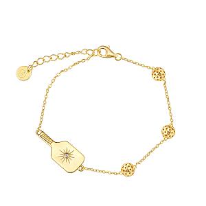 Pickleball Play It Forward Bracelet Gold