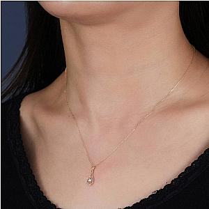 Tennis Sweet Love FINE Racquet Necklace 14k Gold with Diamond