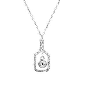 Pickleball The Mini Volley Plus Silver Necklace