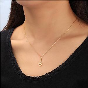 LoveMatch Tennis Baby Love Racquet & Ball Pendant Necklace in Gold