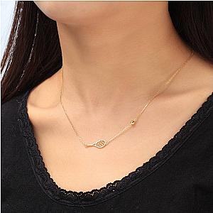 LoveMatch Tennis BABY ACE Gold Racquet and Ball Necklace