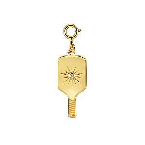 Pickleball Dainty Paddle Charm Gold