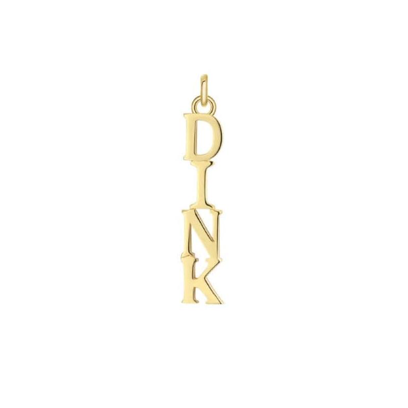 Pickleball* DINK Charm Gold