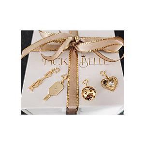 Pickleball* DINK Charm Gold