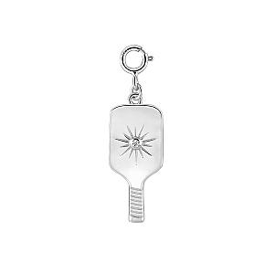Pickleball Dainty Paddle Charm in Silver
