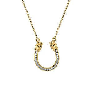 Saints and Saviors Feeling Lucky Reversible Gold Horseshoe Necklace