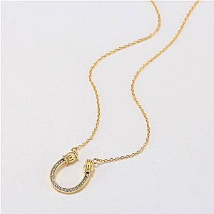 Saints and Saviors Feeling Lucky Reversible Gold Horseshoe Necklace