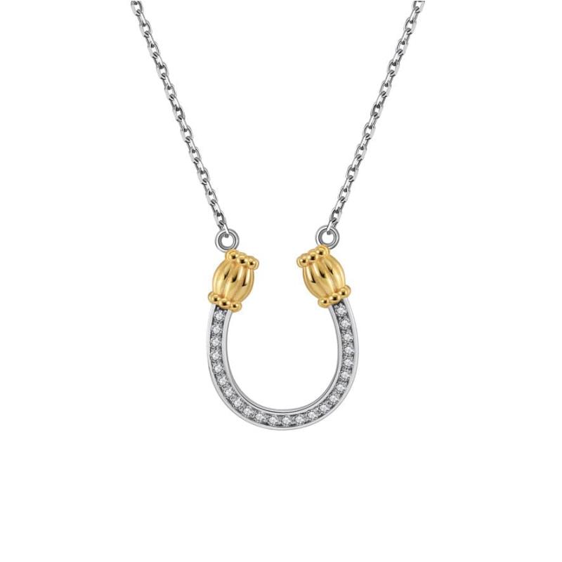 Saints and Saviors Feeling Lucky Reversible Silver Horseshoe Necklace