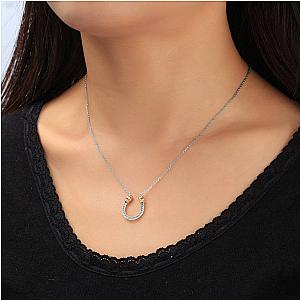 Saints and Saviors Feeling Lucky Reversible Silver Horseshoe Necklace