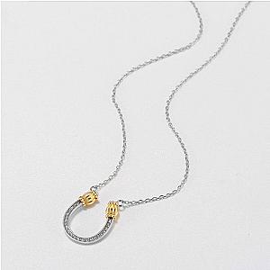 Saints and Saviors Feeling Lucky Reversible Silver Horseshoe Necklace