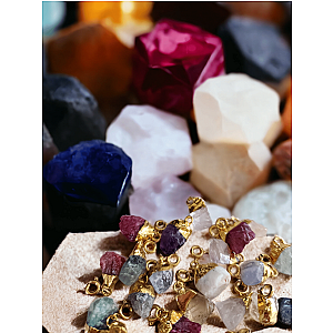 Everwild* Raw Natural Gemstone Nugget Birthstone Necklace - December Tanzanite
