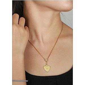 Saints and Saviors Shield Crown Pendant Heart Necklace
