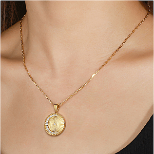 Saints and Saviors Over The Moon Pink Pendant Necklace