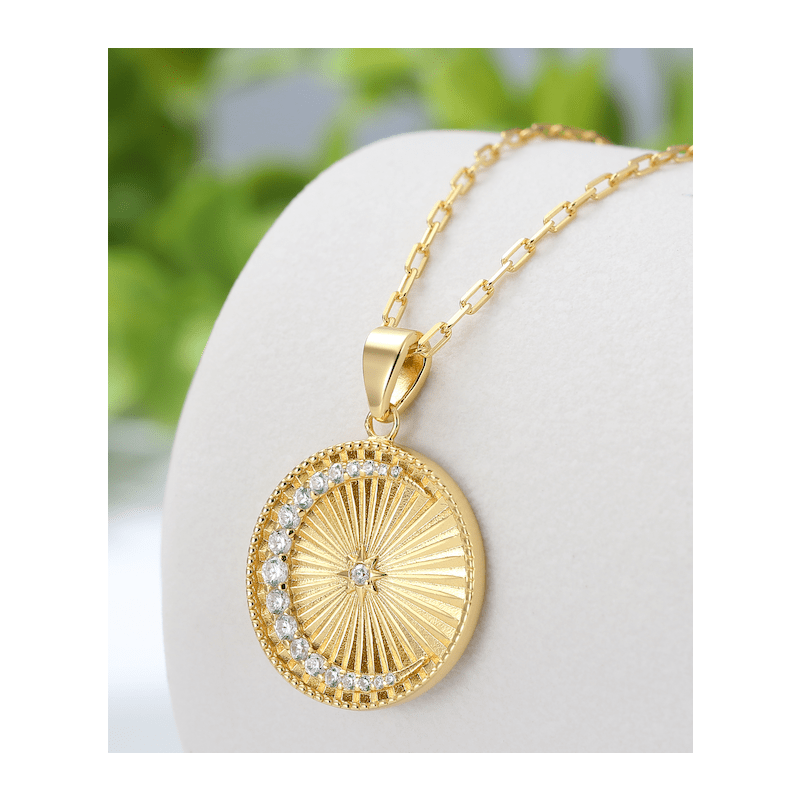 Saints and Saviors Over The Moon Pendant Necklace Clear