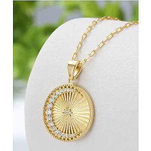 Saints and Saviors Over The Moon Pendant Necklace Clear
