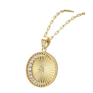 Saints and Saviors Over The Moon Pendant Necklace Clear