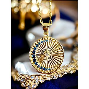 Saints and Saviors Over The Moon Blue Pendant Necklace