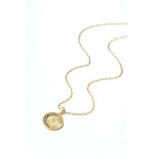 Saints and Saviors Over The Moon Blue Pendant Necklace