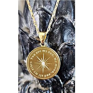 Saints and Saviors Over The Moon Blue Pendant Necklace