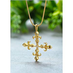 Saints and Saviors Fleur Madrigal Cross Necklace in Gold