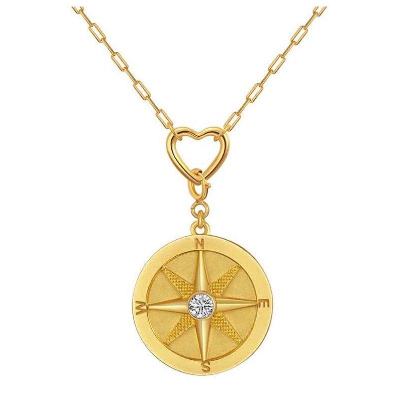 Saints and Saviors We Wander Compass Necklace