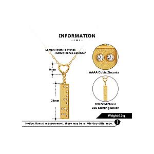 Touchstone* Badass Heart Pendant Necklace Gold