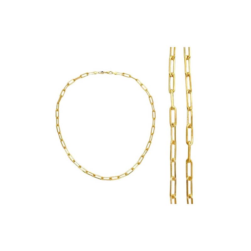 YOUnique Necklace Medium Link Gold-Filled Clip Chain