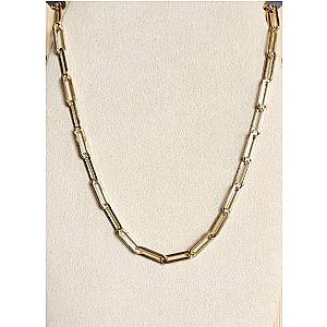 YOUnique Necklace Medium Link Gold-Filled Clip Chain