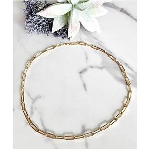 YOUnique Necklace Medium Link Gold-Filled Clip Chain
