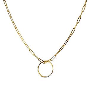 YOUnique* 30-inch Clip Link Ring Necklace Gold