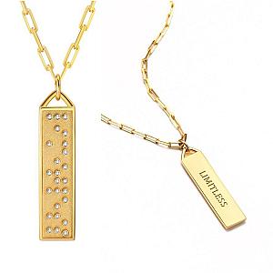 Touchstone* Limitless Bar Necklace Gold