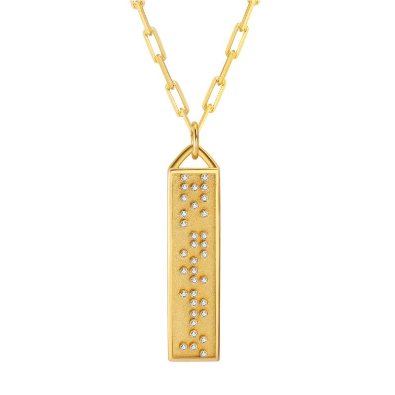Touchstone* You Got This Bar Necklace Gold