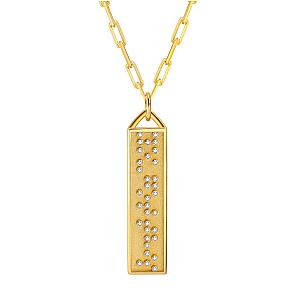 Touchstone* You Got This Bar Necklace Gold