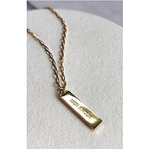 Touchstone* Mon Amour Bar Necklace Gold