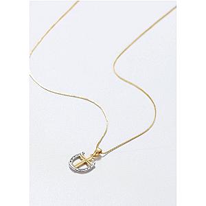Saints and Saviors* Rider's Prayer Mini G/S Necklace Gold Box Chain