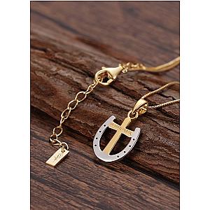 Saints and Saviors* Rider's Prayer Mini G/S Necklace Gold Box Chain
