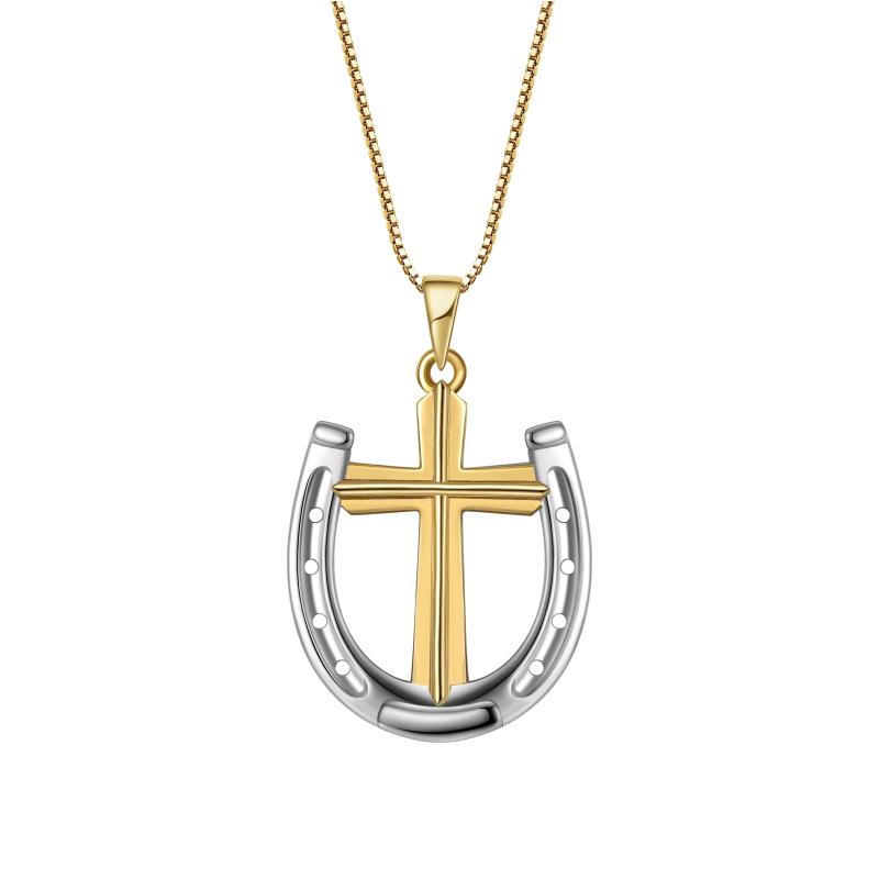 Saints and Saviors* Rider's Prayer Necklace on Gold Box Chain