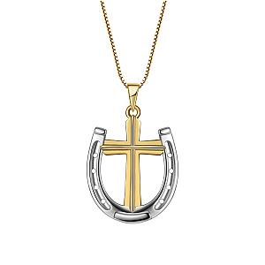 Saints and Saviors* Rider's Prayer Necklace on Gold Box Chain