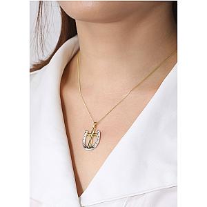 Saints and Saviors* Rider's Prayer Necklace on Gold Box Chain